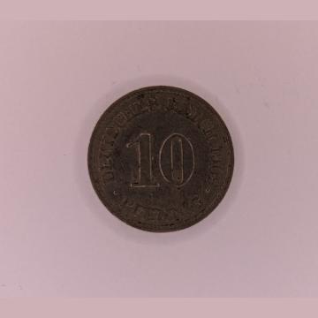 10 Pfennig - Wilhelm II Type 2 - Small Shield 1909 J | Coinantiquariat