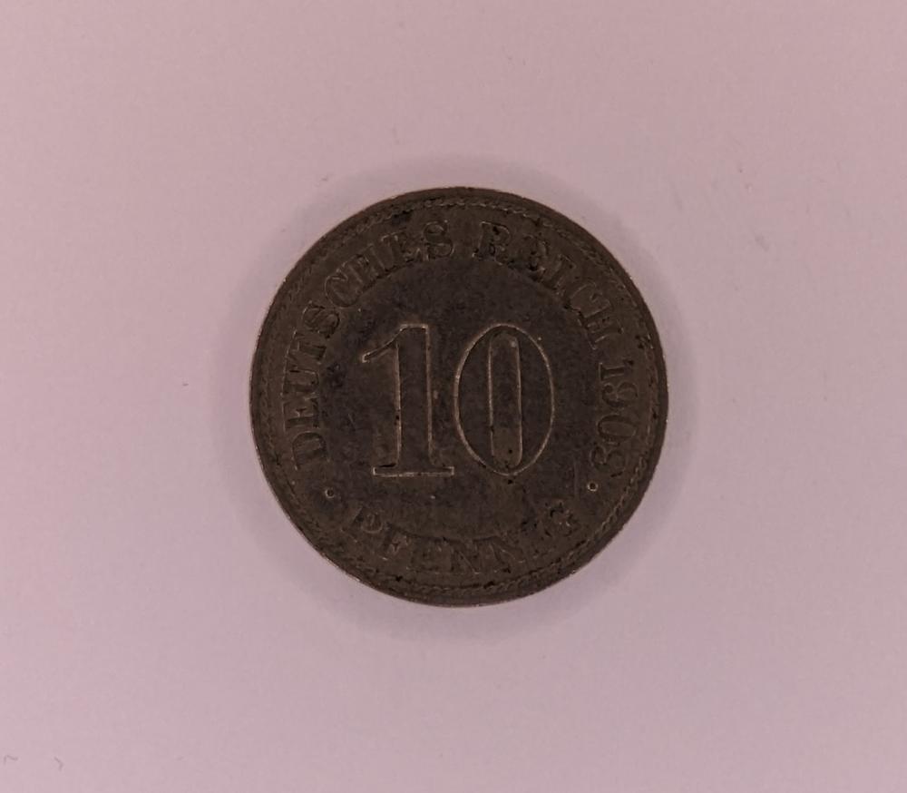 10 Pfennig - Wilhelm II Type 2 - Small Shield 1909 J | Coinantiquariat